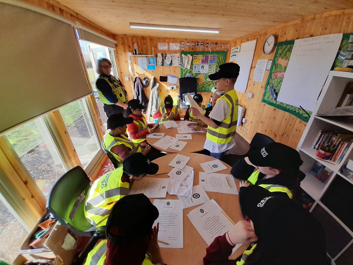 HTcofe's tweet photo. Our Junior PCSOs making their pledges. This week they were also tested on their phonetic alphabet too and they all passed with flying colours.
 @WestBromwichWMP https://t.co/2uj0adCYxK