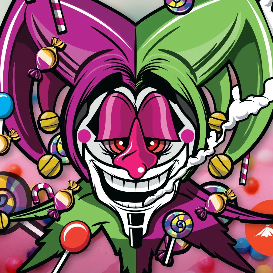 volkanorocks's tweet photo. “Jokerz Candy” Logo / illustration and packaging design. Sell more with great design, hire us today! #graphicdesign #illustration #vectorart #vector #jokerzcandy #cannabis #cannabisdesign #cannabisculture #branding #logodesign #diseñografico https://t.co/oALvFhxsQp