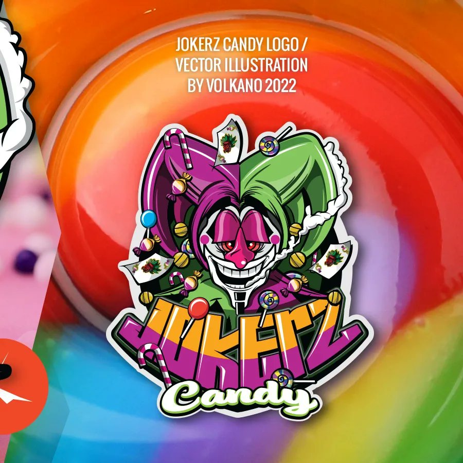 volkanorocks's tweet photo. “Jokerz Candy” Logo / illustration and packaging design. Sell more with great design, hire us today! #graphicdesign #illustration #vectorart #vector #jokerzcandy #cannabis #cannabisdesign #cannabisculture #branding #logodesign #diseñografico https://t.co/oALvFhxsQp