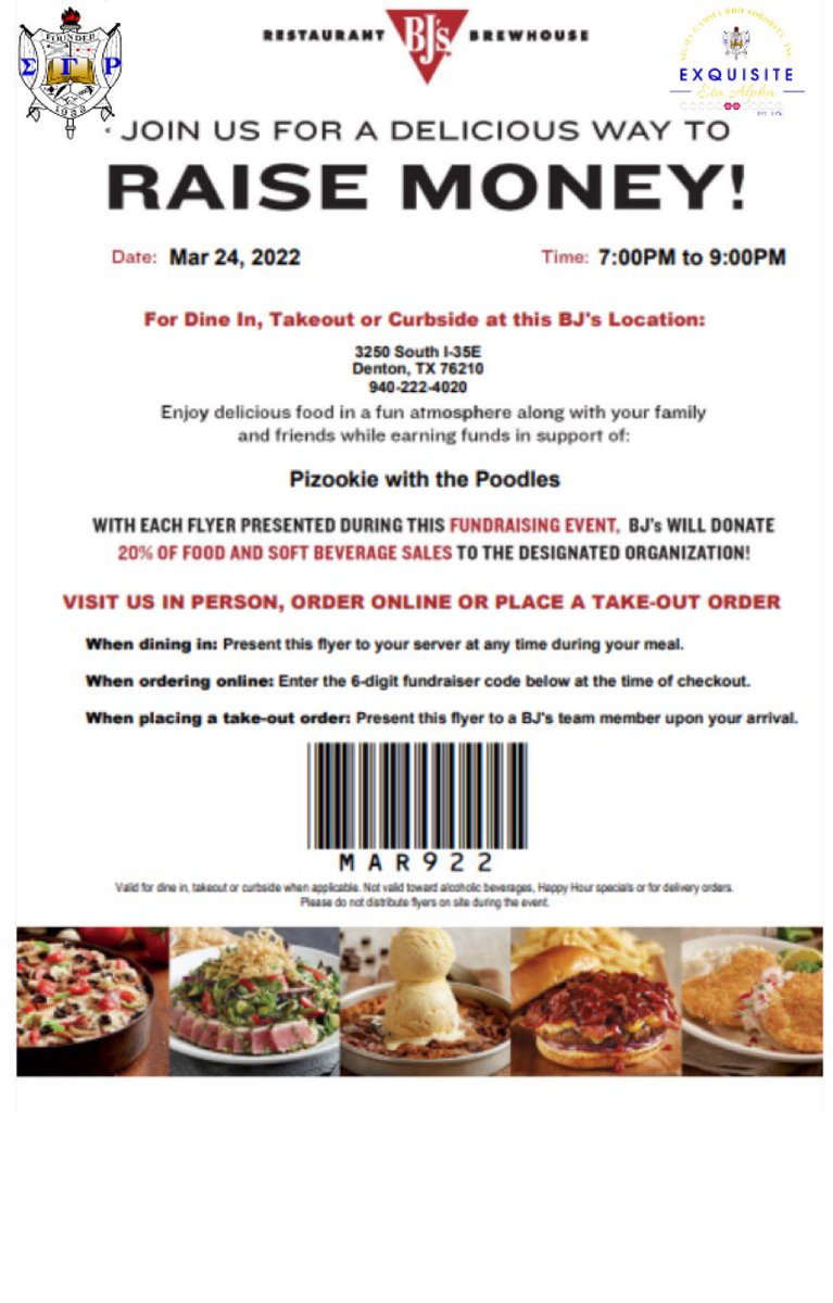 UNT_SGRhos's tweet image. Did we hear pazookies? 👀😋 come out to BJ’s this Thursday from 7-9pm &amp;amp; help donate to the Exquisite Eta Alpha chapter! Don’t forget to mention Sigma Gamma Rho 💙💛
#SigmaGammaRho
#EtaAlpha