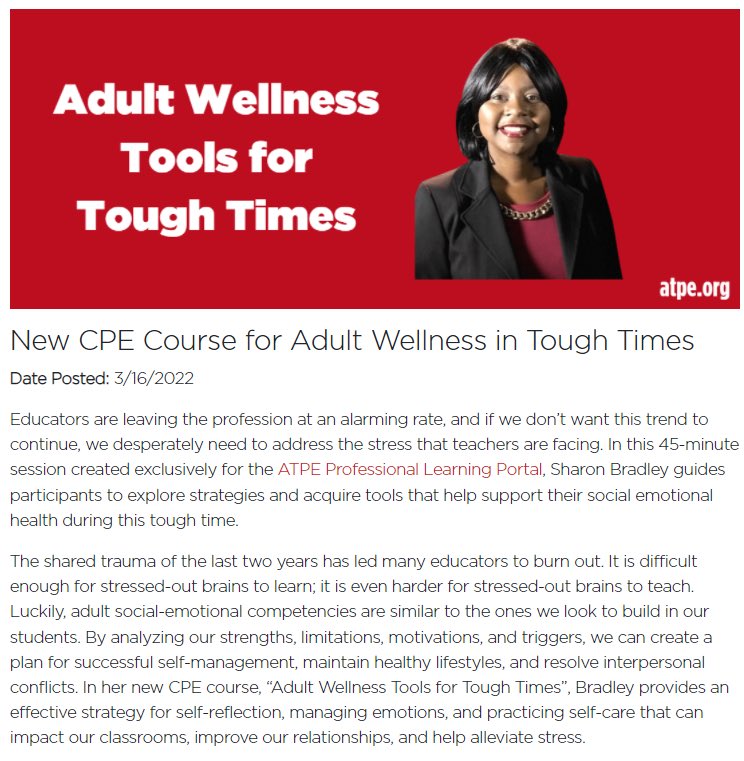 Now available to all #ATPE members! #sel #professionaldevelopment #teachers