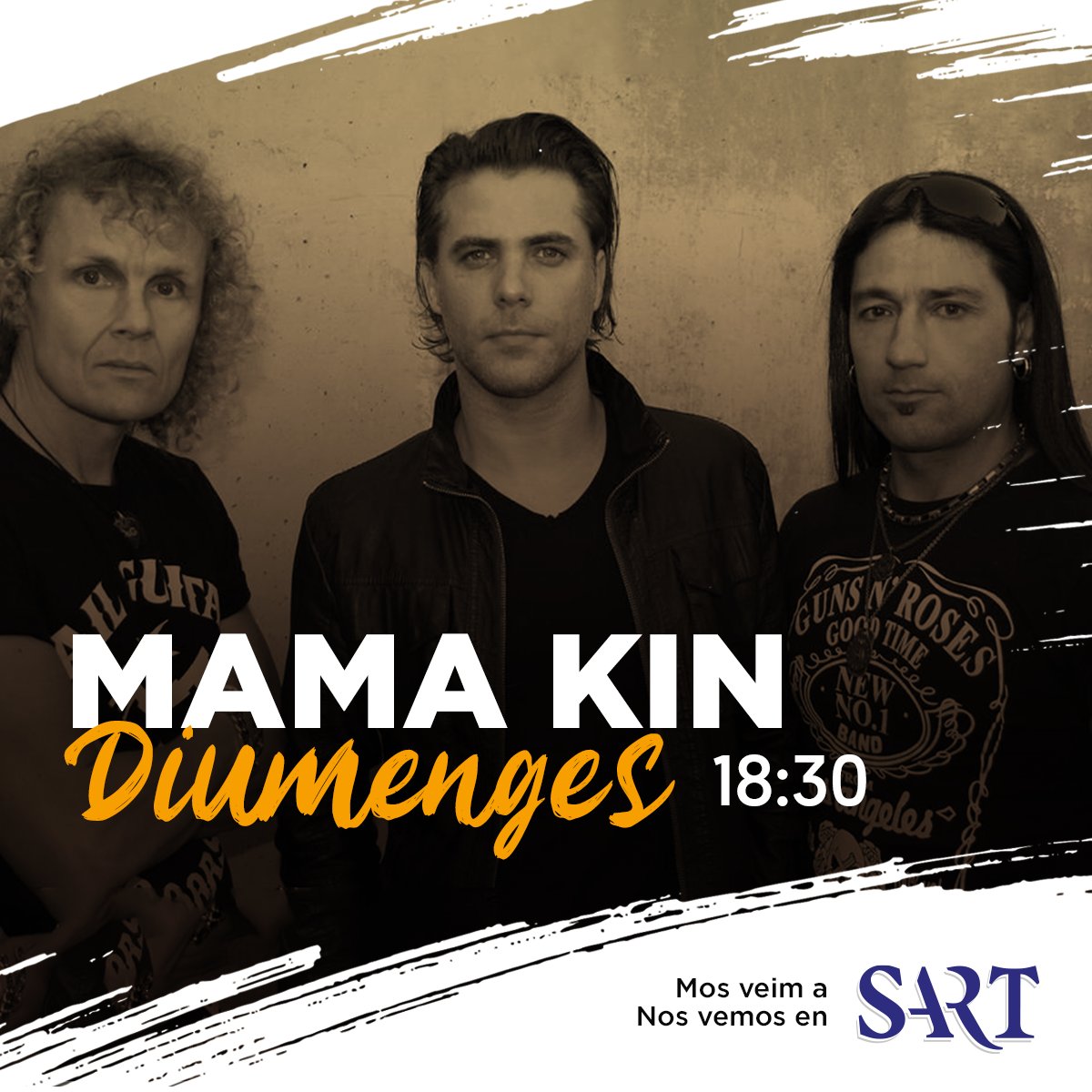 SARTClub's tweet photo. 📢 Tornen els Mama Kin ‼️
Només 2 oportunitats de veure'ls.
🗓️ Diumenge 27 de març i diumenge 3 d'abril
#SARTClub #viulamusica
#rock
#IncaCiutat https://t.co/DhjjfJLSim