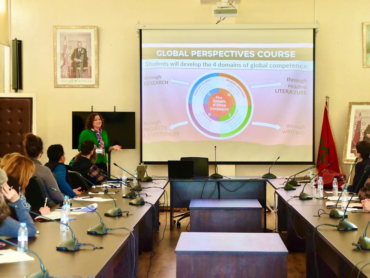 tbowworldlit's tweet photo. So grateful for my time in Morocco as a Fulbright Teachers for Global Classrooms fellow. Last week I presented about global citizenship education to professors and preservice teachers at Ecole Normale Superieure in Rabat. #fulbrighttgc #exchangeourworld #jsnglobal #jesuitschools https://t.co/KuzTMEXw83