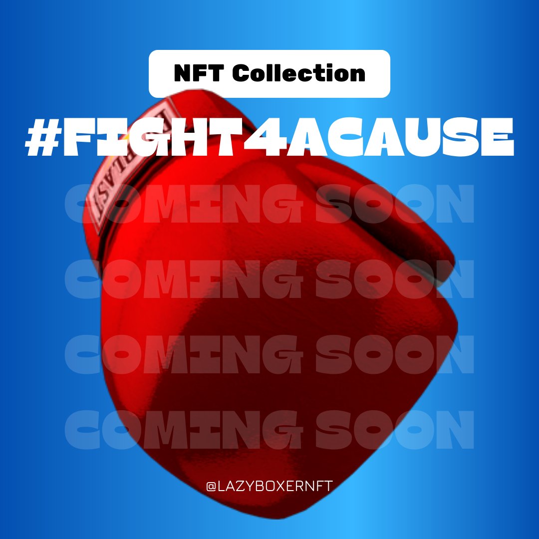 LazyBoxerNft's tweet photo. Excited to announce that we're getting into #NFT philanthropy. Stay tuned to see how we'll be rolling out our mini #NFTcollection & helping you #Fight4aCause
Join our #Discord to stay in the loop https://t.co/H1f4smifqn
#NFTart #NFTcommunity #Crypto #Philanthropy #Metaverse https://t.co/d6eGgTcVcn