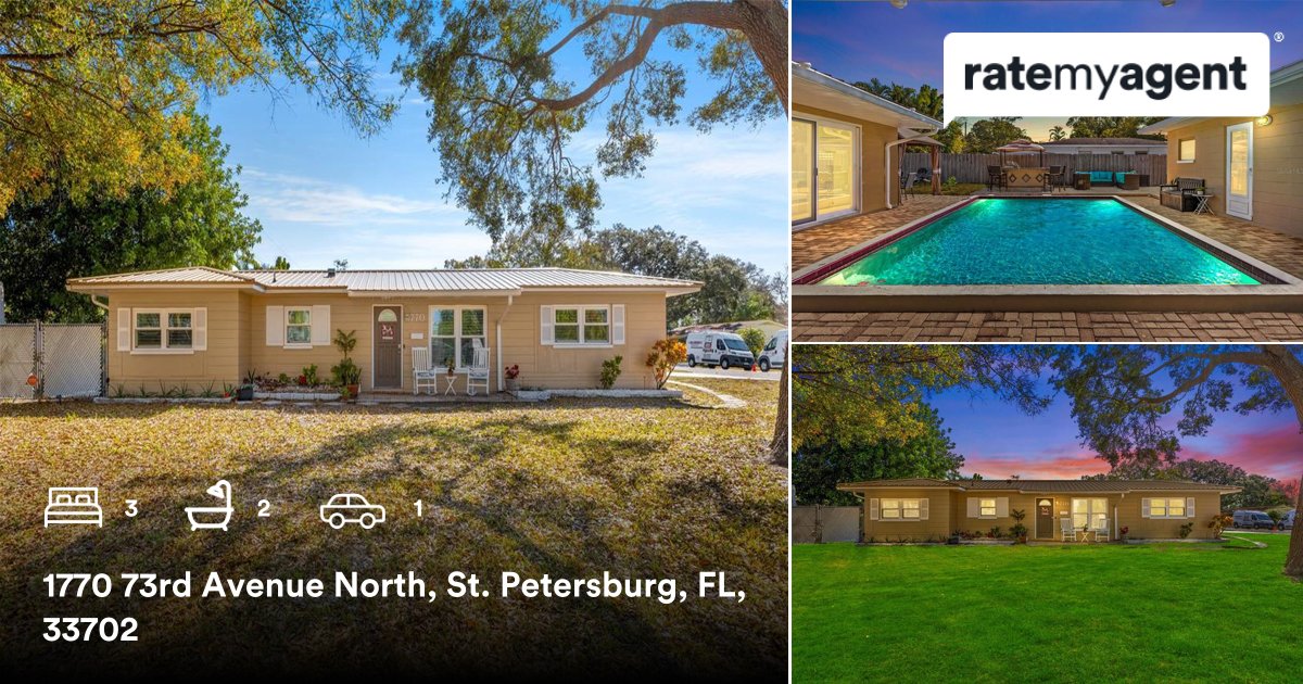 dmcrefl's tweet photo. 3 🛏 2 🛀 1 🚘
📍 1770 73rd Avenue North, St. Petersburg, FL, 33702

My latest sale on #ratemyagent
https://t.co/ytjizYdo8n https://t.co/pxjd3mpzVf