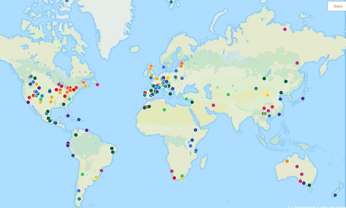 FossilBonanza's tweet photo. Hello new followers! If you haven't yet, please check out my Lagerstatten of the World map featuring over 150 fossil sites and still updating. New ones include the Ingersoll Shale in U.S., Moqi Fauna in China, and Amargosa Biota in Brazil.
https://t.co/78Dh9xIwtb
#paleontology https://t.co/4NksVPwt5c