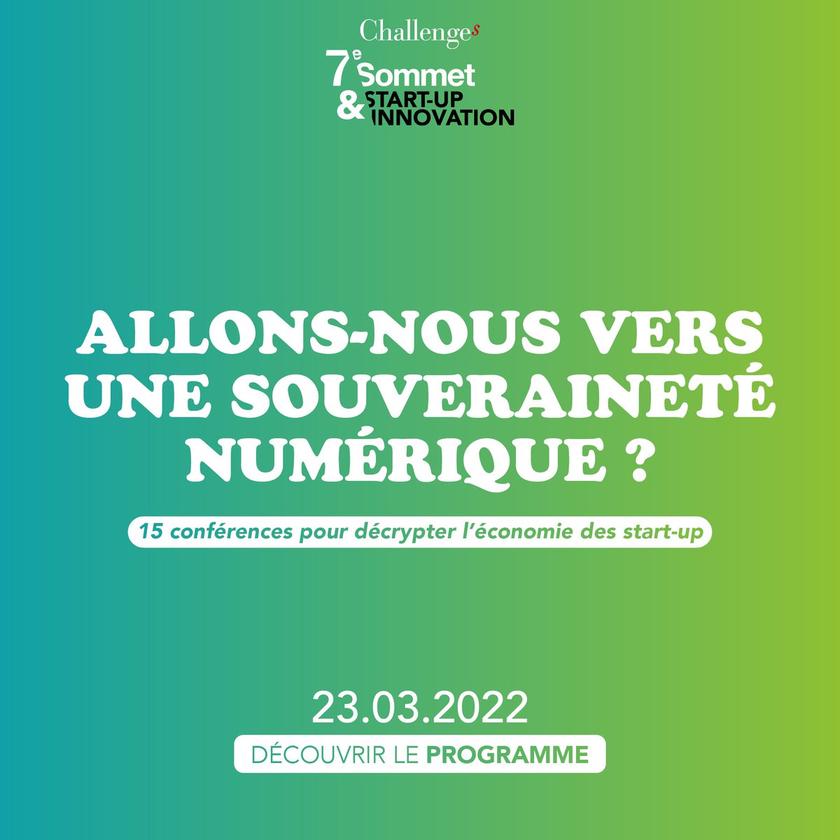 Challenges's tweet photo. 📣 Le 7e Sommet des Start-up et de l'Innovation de Challenges commence dans une heure !
👉Connectez-vous ici pour ne rater aucune table-ronde : https://t.co/uQTJGaxcGh
#SommetStartUp #Europe #greetech #licornes https://t.co/Ep0mJVn4BG