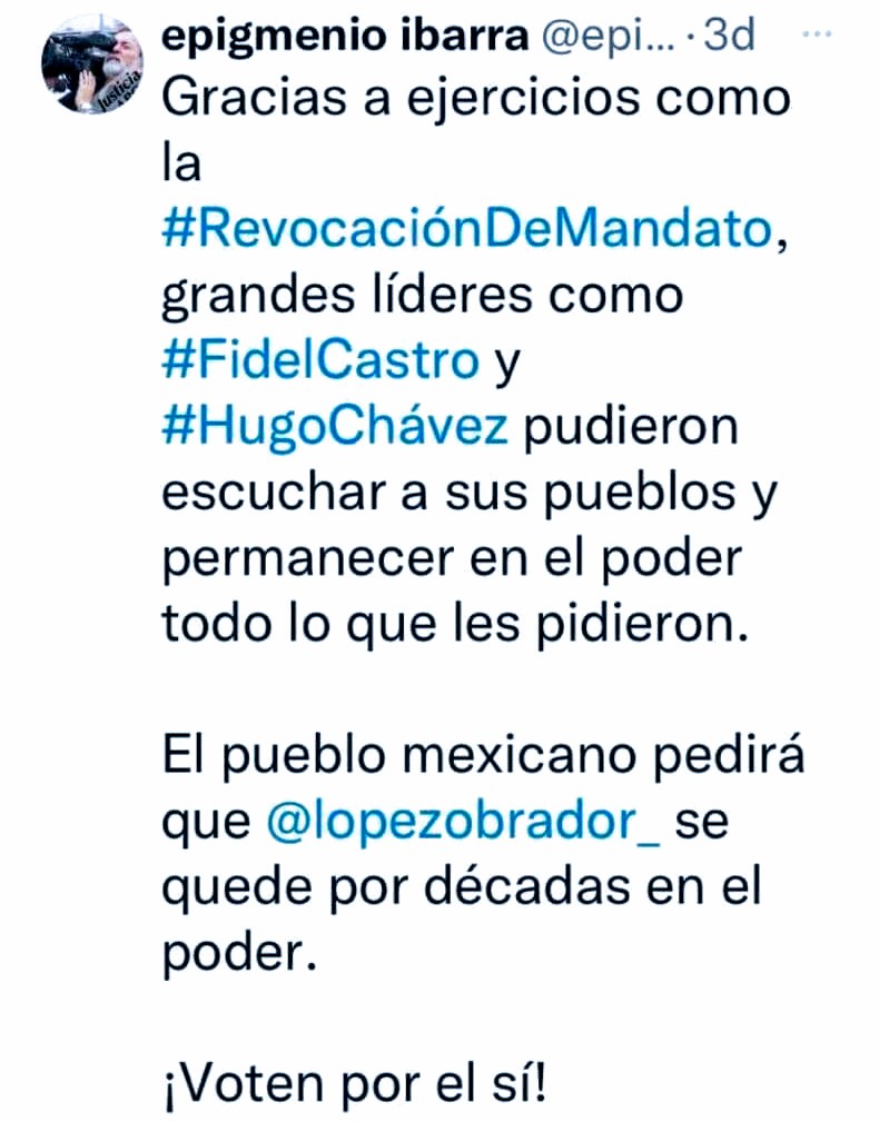 Uno de los voceros de la #4T, @epigmenioibarra, lo confirmo, el ejercicio del 10 de abril tiene un perverso propósito.
Por ello están desesperados promoviendo la consulta con exhorbitante publicidad, porque no les dan los números.
¡Sólo por eso #QuedateEnTuCasa!