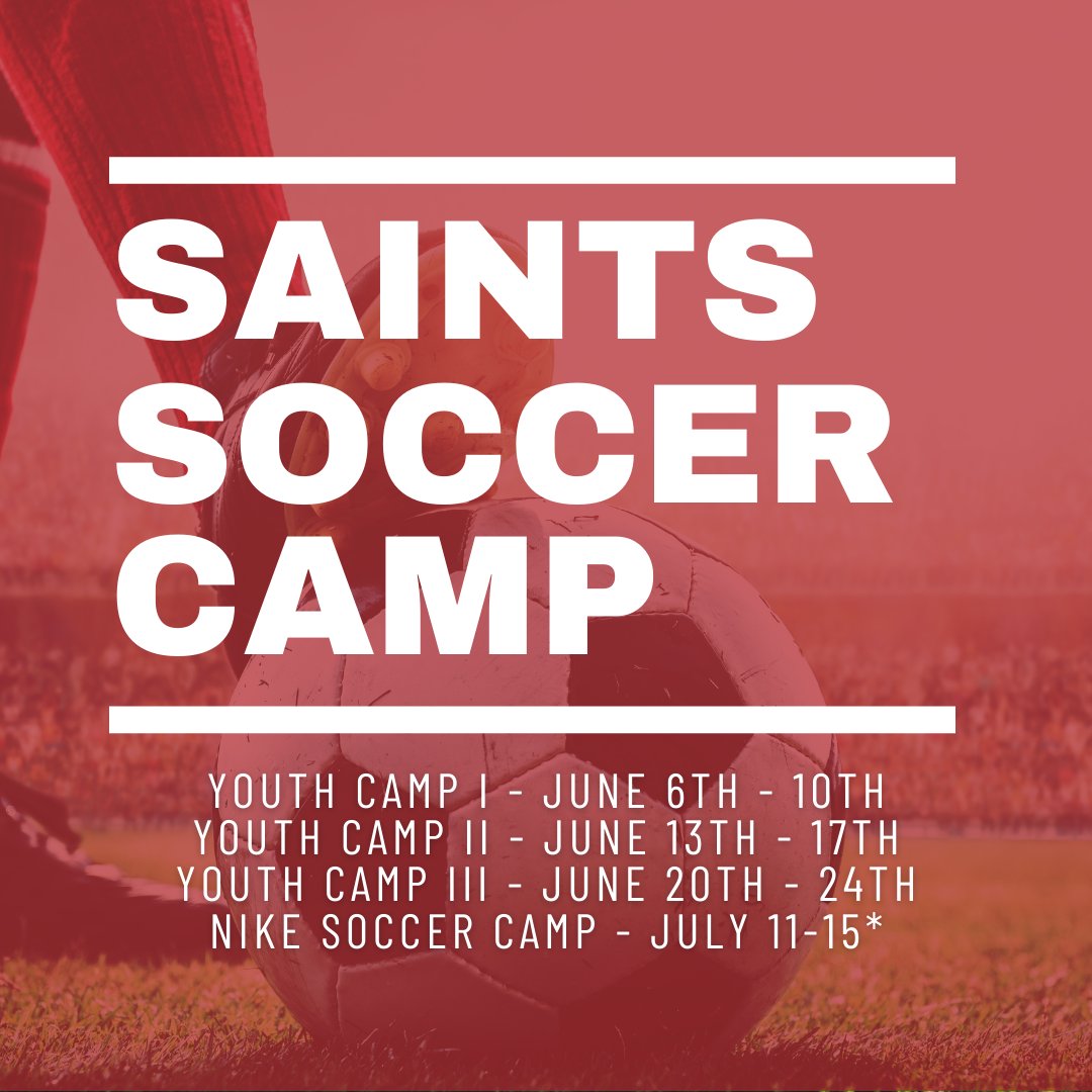 Registrations are now live for our youth summer soccer camps!

June Camps - Maryville Saints Soccer Camp (Early bird discount before April 2nd) - maryvillesoccercamps.com/summer-camps.c…

July Camp - the elite Nike Soccer Camp at Maryville - ussportscamps.com/soccer/nike/ni…

#SaintsSoccer