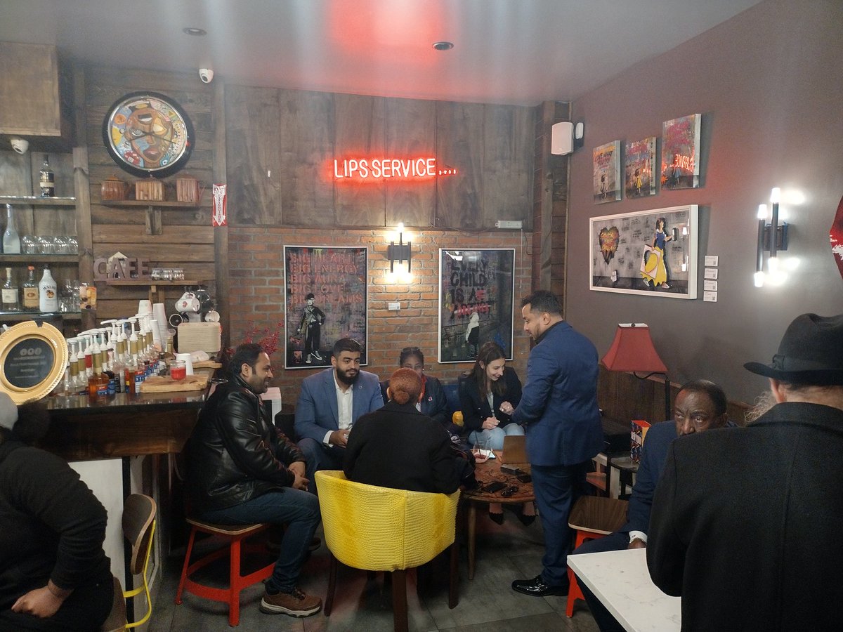 Chrislejohnyc's tweet photo. At the @cunningham4ny Watch Party in @LipsCafe_ https://t.co/7nzjbkP0vF