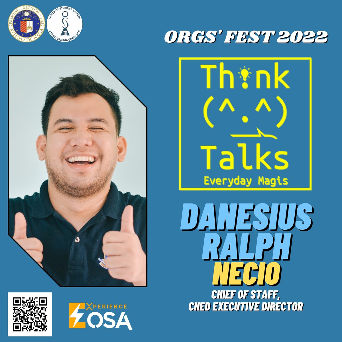 ADNU_Official's tweet photo. THINKTALKS UPDATE:
Meet Danesius Ralph Necio, one of our speakers for the upcoming third season of the ThinkTalks: Everyday Magis on 25 March 2022 at 3PM via Zoom.
Details HERE: https://t.co/n3KyrMZJp9
#ExperienceOsa
#ThinkTalks
Source: https://t.co/HGEqEliD3B https://t.co/1QuV7JwLDu