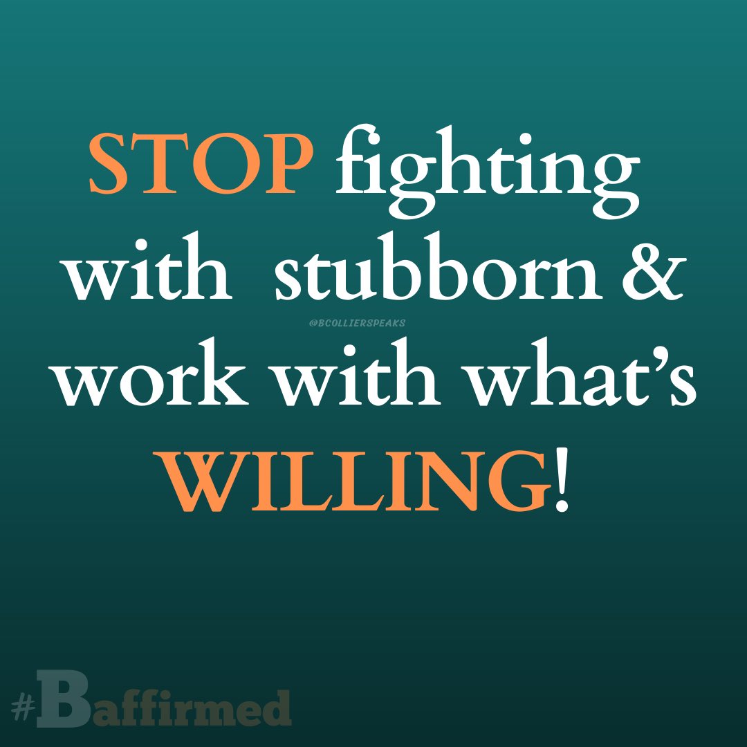 Stop wasting Your Good Energy on things, people, or anything else that won’t BEND‼️
#Baffirmed