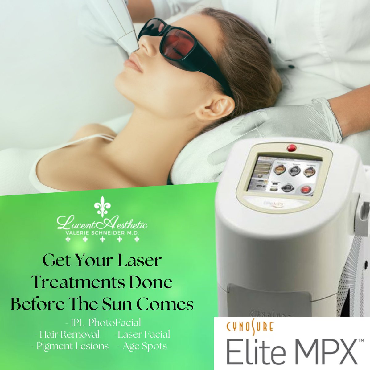 AestheticLucent's tweet photo. Book your #lasertreatment before the sun comes out.

Whether it is #IPL, #LaserFacial, #LaserHairRemoval, #AgeSpot Treatment, or other, now is the time to book.

☎️: 925-933-3194

#lasertreatments #iplphotofacial #iplphotorejuvenation #elitempx #treatsundamage #laserskincare https://t.co/zwuatnGfWg