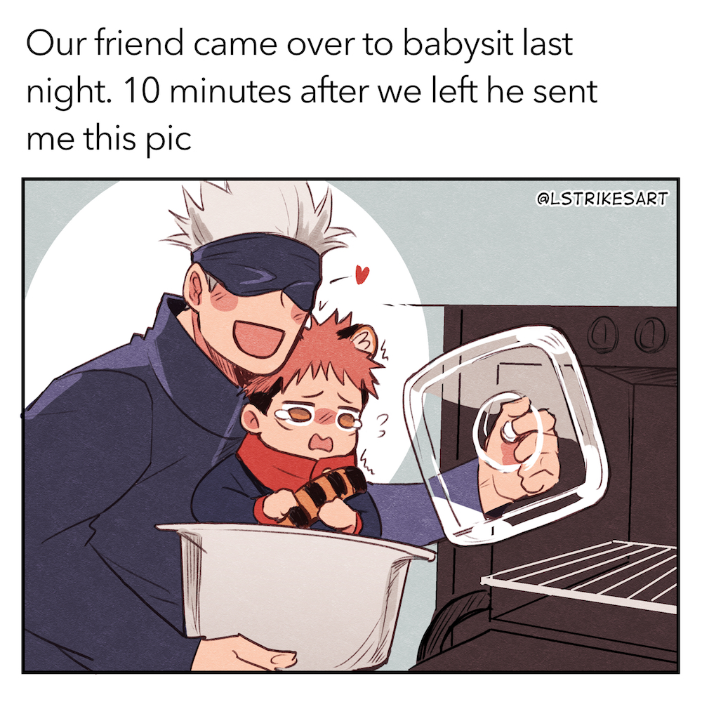 Gojo, the babysitter meme 