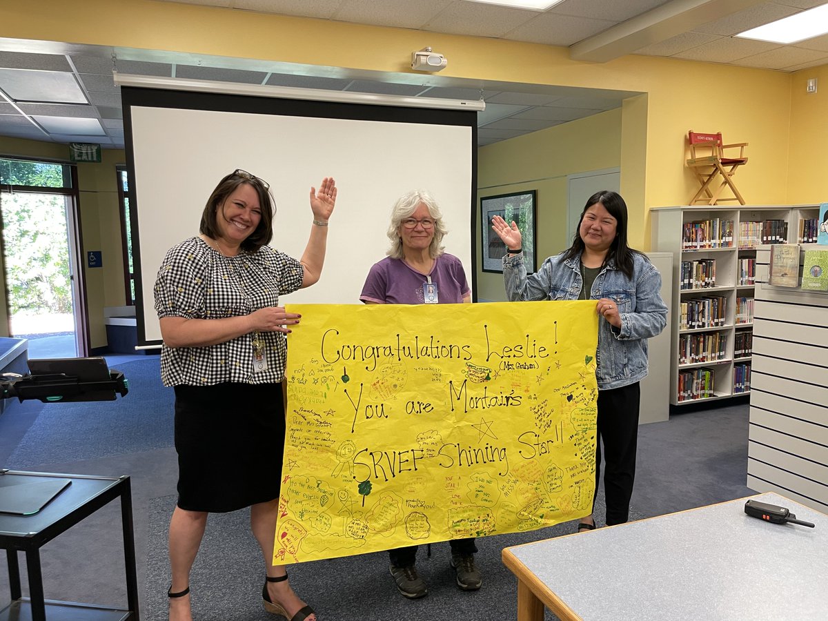 Congratulations to Leslie Graham!!! She's our SRVEF Shining Star recipient. She's been at Montair for 26 years as a math &amp; science instructional assistant &amp; gardening teacher. Thank you for your dedication to Montair!!!