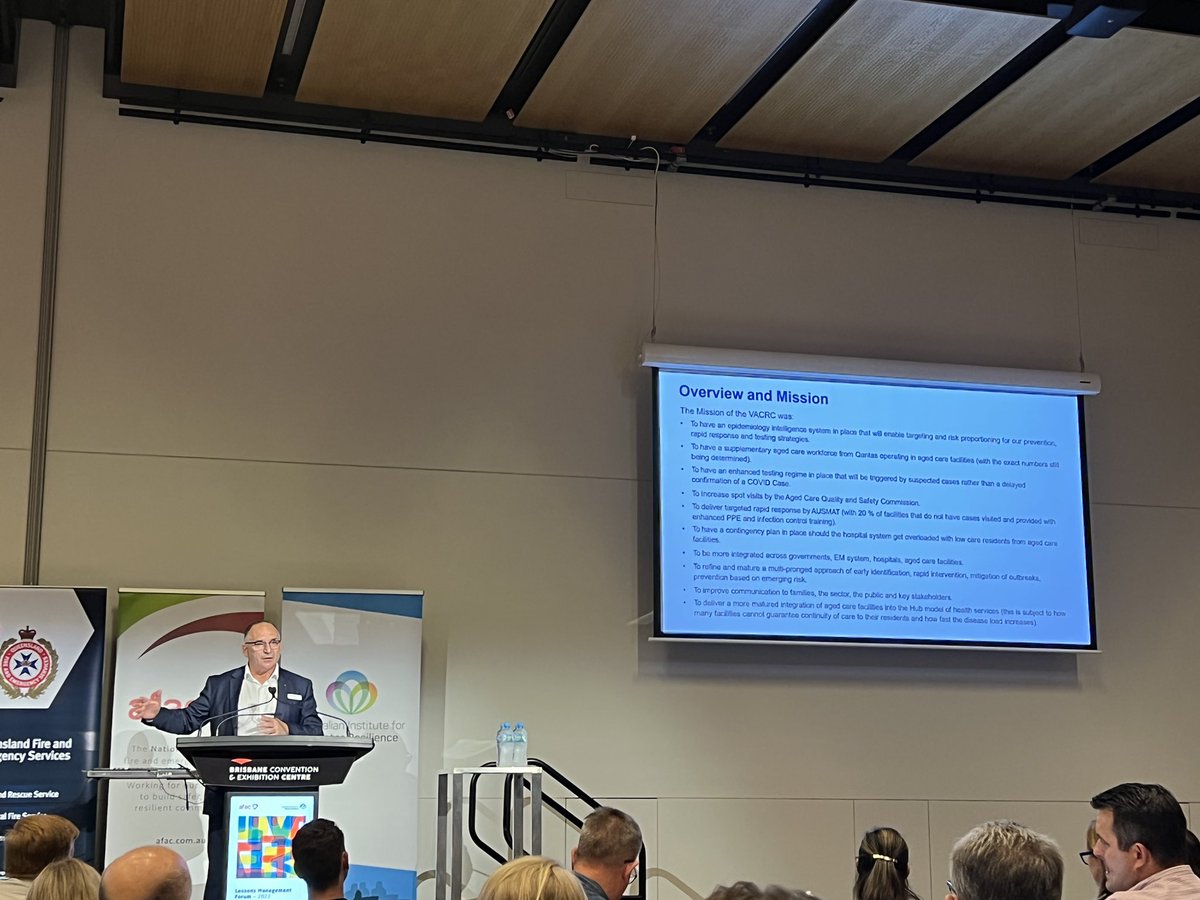 “We had to go to posture of “yes, and” to get things done. <a href="/JoeBVic/">Joe Buffone</a> talking lessons on the Victorian Aged Care response during #COVID19 outbreak last year <a href="/AFACnews/">AFAC</a> <a href="/AIDR_News/">AIDR</a> #lmf22