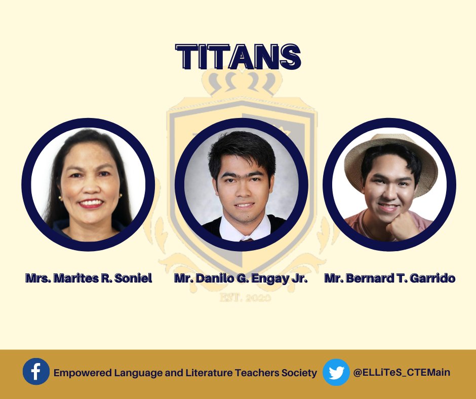 UM_ELLiTeS's tweet photo. Camps and Partakers, meet the Titans! ⚡⚡⚡

#EnglishOlympics2022
#CompeteWinRepeat https://t.co/xVwTXdALS2