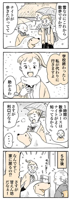 昨日は雪でしたね❄️

#姫ばあちゃんとナイト
(単行本発売中!) 