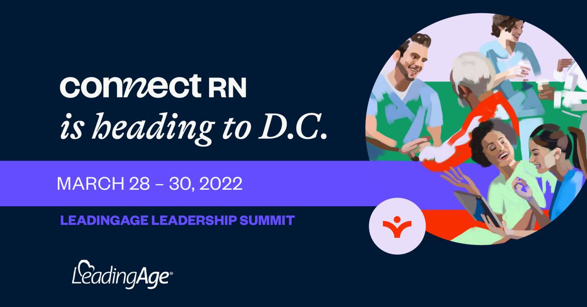 connectrnapp's tweet photo. We're proud to attend the @LeadingAge #LeadershipSummit next week and speak about the Future of Healthcare Employment. We hope to see you there! #leadingage #leadingage22 #connectRN https://t.co/CYTzlWQVwv