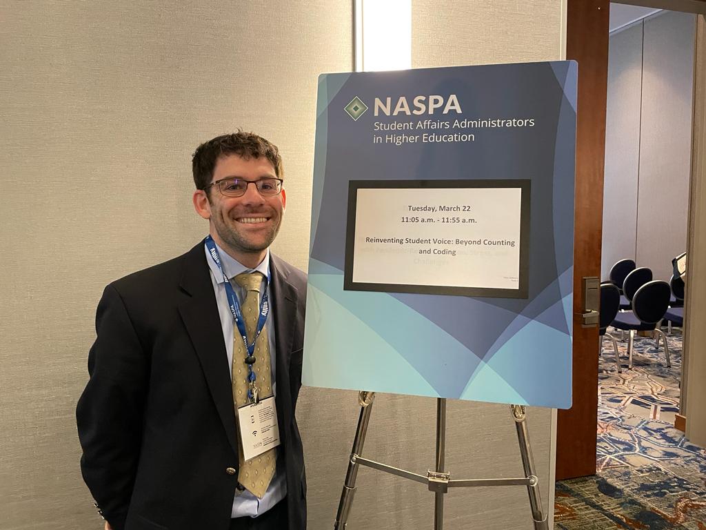 Honored to present a scholarly paper today <a href="/NASPAtweets/">NASPA</a> as a representative of <a href="/utexascoe/">College of Education</a>!