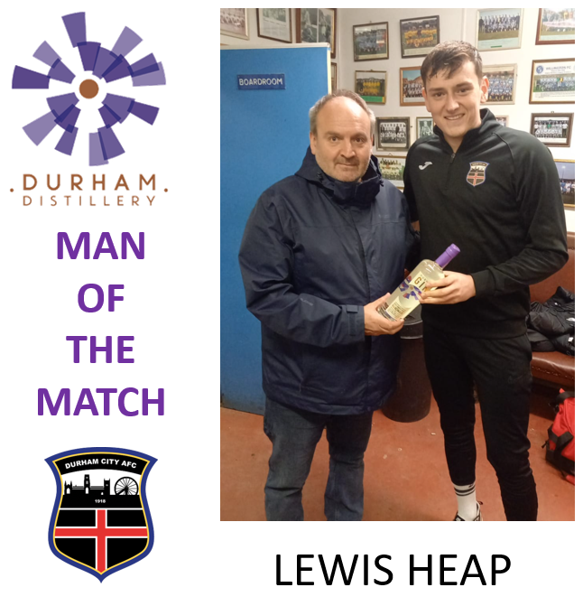 DurhamCity_AFC's tweet photo. congrats to our best this evening, captain Lewis Heap .. presented with his @DurhamDistilUK MOTM prize by club secretary @JohnWilberforc1
#durhamgin #durhamdistillery #supportlocal https://t.co/DCYGanz8Q2