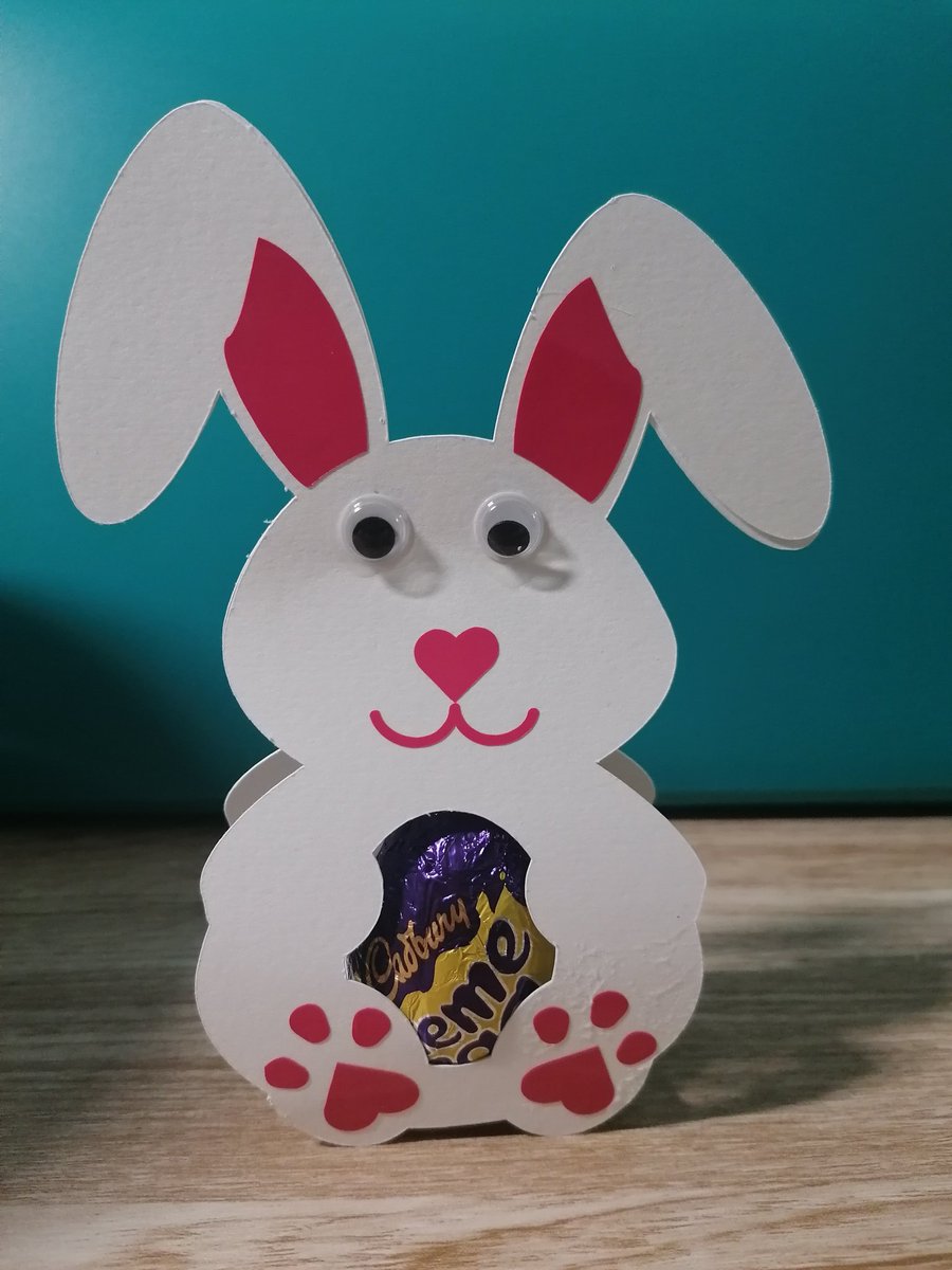 TracyRoshLuna's tweet photo. I had to do googly eyes!
#EasterBunny #EasterChic
#handmade https://t.co/ZnMQOfGQvj
