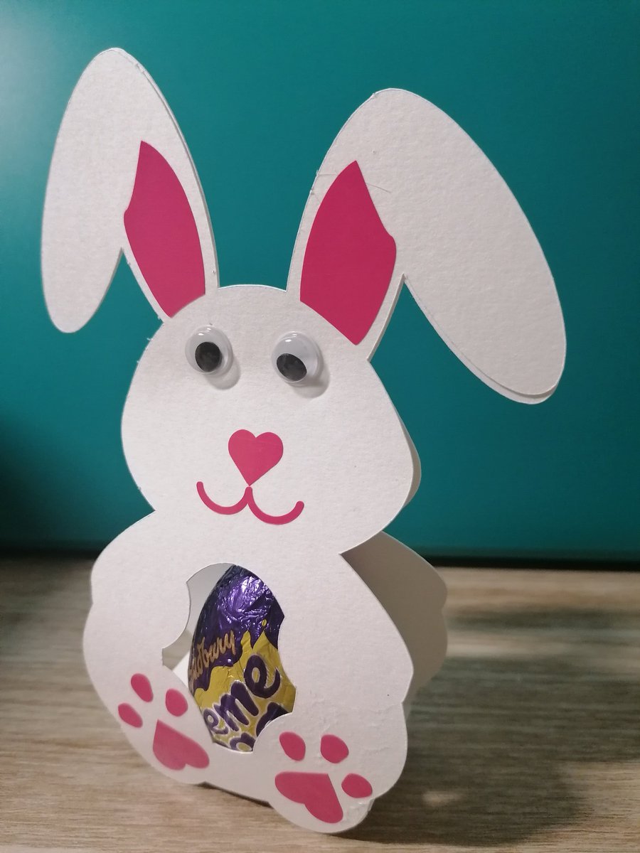 TracyRoshLuna's tweet photo. I had to do googly eyes!
#EasterBunny #EasterChic
#handmade https://t.co/ZnMQOfGQvj