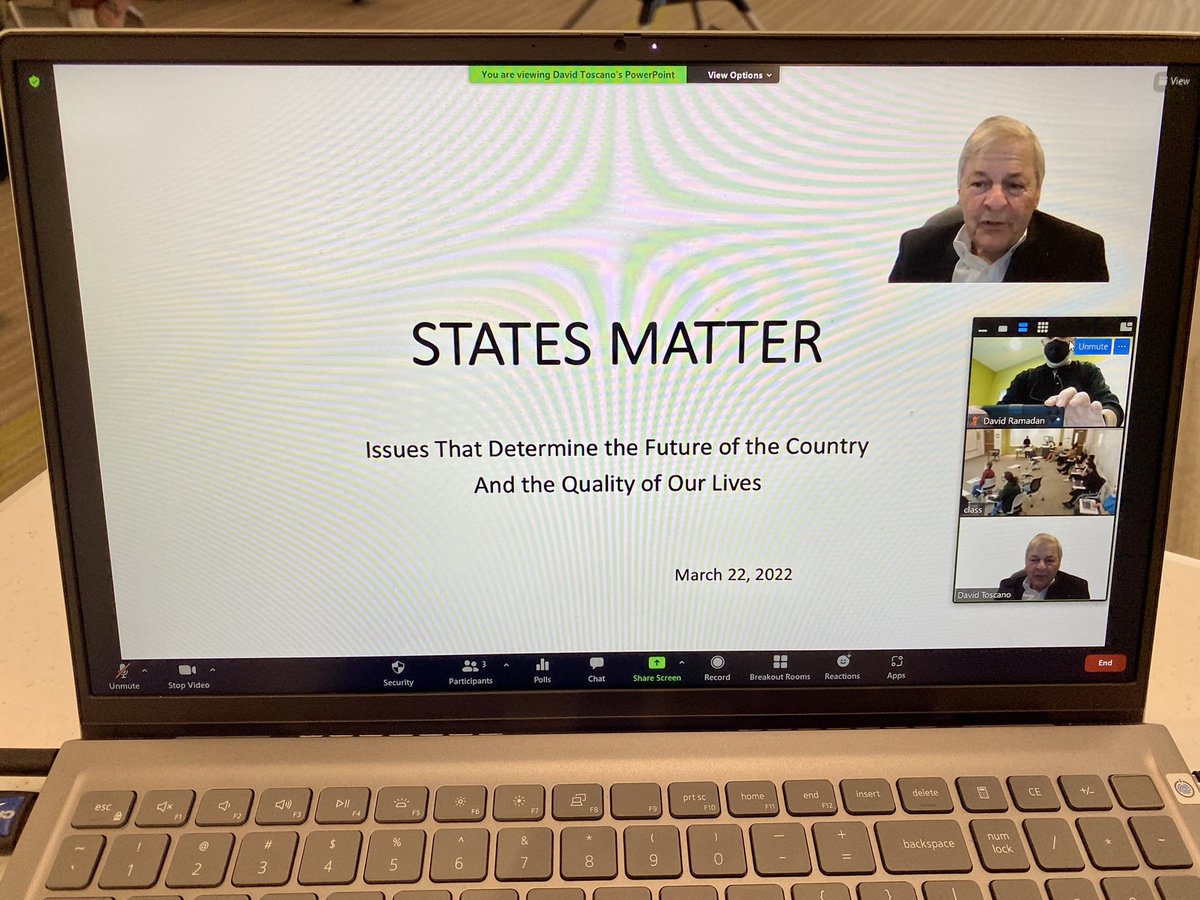 The man who wrote the book, former @VaHouse Minority Leader @deltoscano, guest speaking to my #GOVT409 students @ScharSchool @GeorgeMasonU. 

Thank you Hon. David Toscano for your time and valuable input‼️ 

#Virginia #Politics 
#StatesMatter