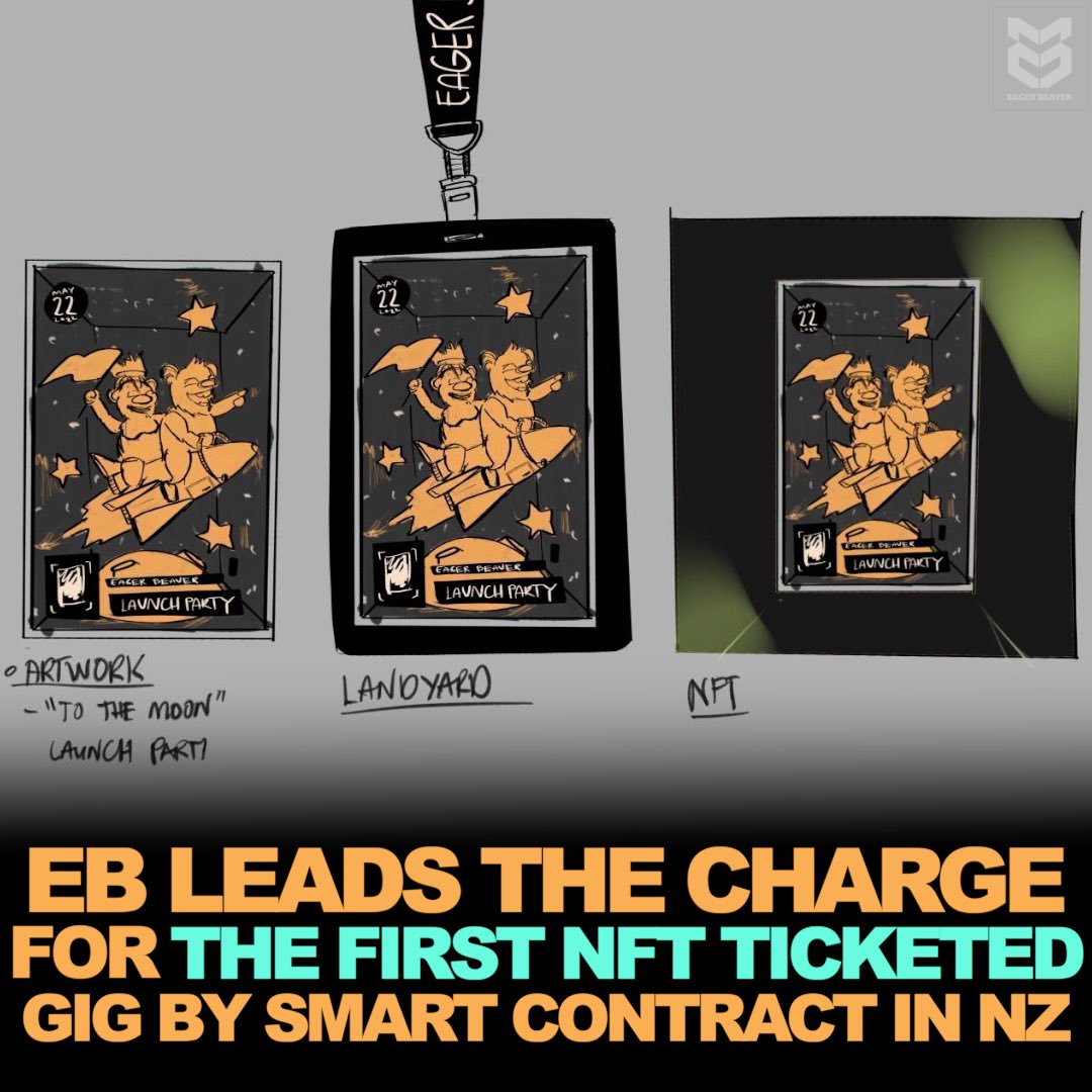 EagerbeaverNFT's tweet photo. Our first airdrop NFT is just around the corner and it’s a first for New Zealand.

Any other projects out there using blockchain to ticket and verify their events? Let us know! 

#eagerbeavernft #nznft #nftcommunity #Airdrop #nft #Etherum #blockchain #ticketing https://t.co/YqhZ6tF6cQ
