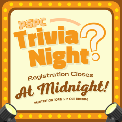 Reminder that today is the last day to sign up for the PSPC's trivia night -- don't miss out! forms.gle/SpGvNqVkpLivAj…
