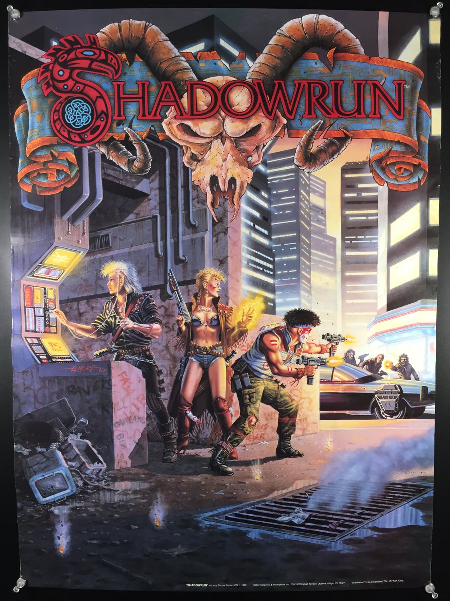 PosterPackrat's tweet photo. Shadowrun #002 Saber Graphics licensed poster (1989)

#VideoGamePoster #ゲームポスター #Cyberpunk #RetroGaming #SEGA #Genesis #SegaGenesis #MegaDrive #SegaMegaDrive #FASA #FasaGames #Shadowrun https://t.co/M6jxl04cN5