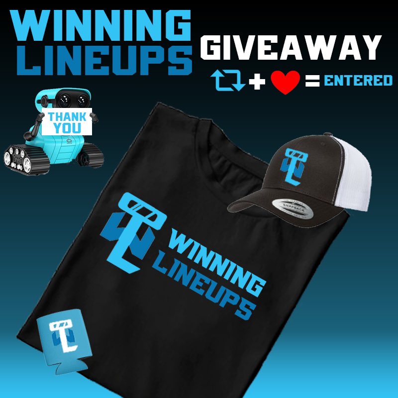LineupsWinning's tweet photo. 🤖 8,000 FOLLOWER GIVEAWAY 🤖

RETWEET + LIKE (MUST FOLLOW)

Thank you ‘Bot Community! For everything! I’m excited to announce this Giveaway for us reaching this milestone. We will be giving one winner a Winning Lineups shirt, hat and koozie! RT + LIKE TO ENTER!
#GamblingTwiitter https://t.co/6ySljsJNzu