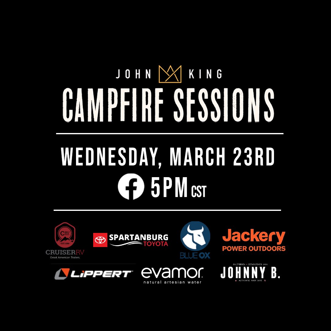 johnkingcountry's tweet photo. Could we be more awkward? Find out tomorrow at 5pm for the 1st #CampfireSession of the year. Gonna make Hannah feel uncomfortable as I sing a song I wrote for her, to her, while being filmed ππ« @sptbgtoyota @jackeryinc @BlueOxProducts @EvamorWater @johnnybhaircare #Sponsored https://t.co/N4QJbDxv4p