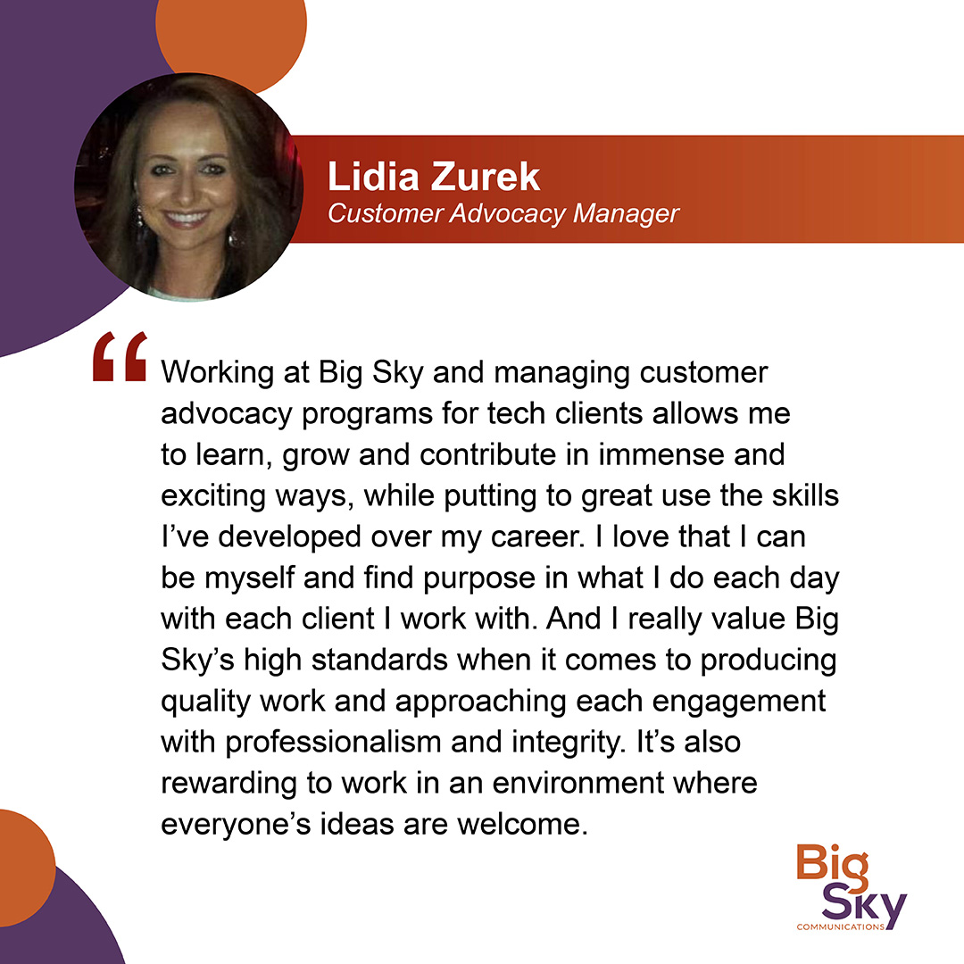 lizbwils's tweet image. Marketing Reference &amp;amp; Advocacy Managers at Big Sky Communications learn, grow &amp;amp; contribute to world-class #techclients . High standards, professionalism and integrity are woven through the #culture. See the company page for current openings. Big Sky is adding a few people!