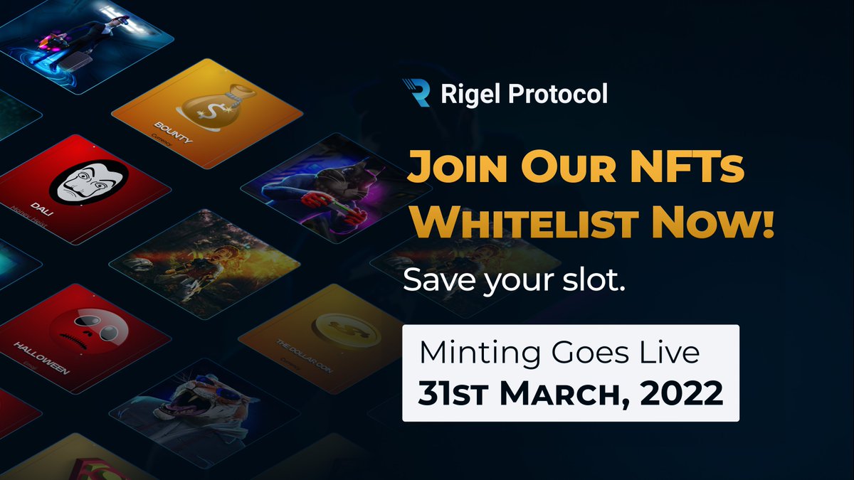 rigelprotocol's tweet photo. 💸UP TO $7500 #NFTWhitelist Guaranteed💸

To enter:
1️⃣ Follow @rigelprotocol and @RigelNfts 
2️⃣ Retweet our pinned post📌
3️⃣ Fill this form📰https://t.co/TgXN3yS7TC
4️⃣ Claim your FREE #Whitelist spot🔵

#NFTMintAlert @TheBinanceNFT #NFT #NFTcollections #opensea #MagicEden https://t.co/w4GDCY0ZKK