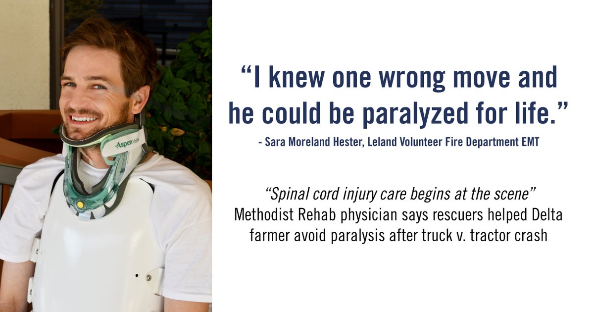 Delta farmer Miller King survived a severe tractor crash that could have left him a quadriplegic. Learn what protocols kept him from further injury and how he benefitted from the expert care of MRC's  spinal cord injury team. 
methodistonline.org/view-news/54425