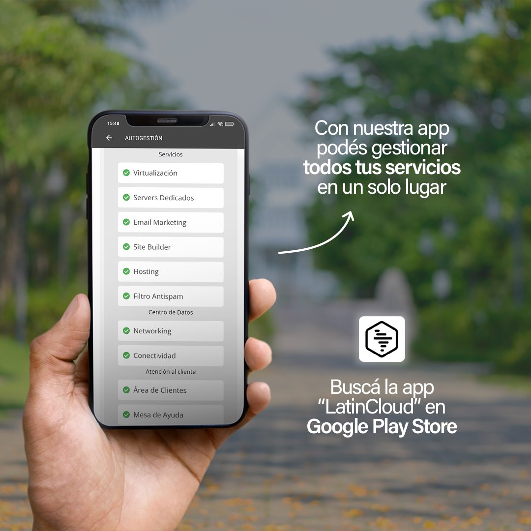 Con nuestra App podés conocer el estado técnico de todos tus servicios desde cualquier lugar.

¿Cómo? 🤔

Primero descarga la App y logueate. Después toca el botón "estado de servicio" y listo, tenés la información del estado de todos tus servicios activos.

#LatinCloud #hosting