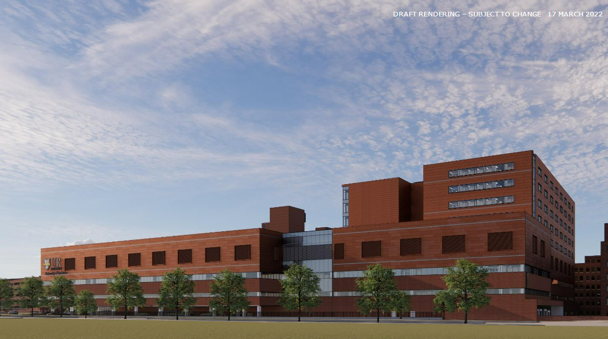 UofR's tweet photo. A sneak peek at the new expansion at #StrongMemorial Hospital, announced today by @UR_Med 👀
The Emergency Department at Strong will nearly triple in size, and more than 100 private inpatient rooms will be added
https://t.co/0zceknTYlv https://t.co/l53xFrZJcD