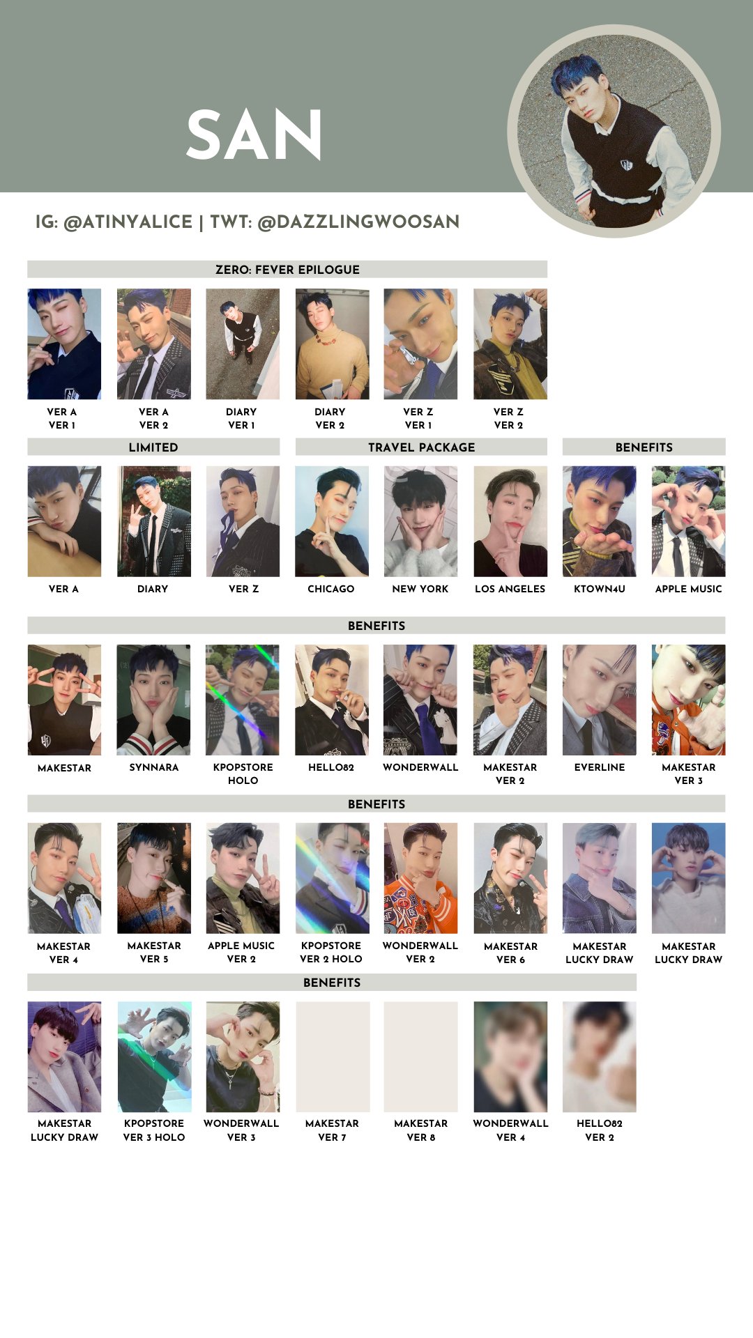 ATEEZ ZERO:Fever epilogue wonderwall サン ATEEZ ZERO : FEVER EPILOGUE Wonderwall 4.0 San Seonghwa