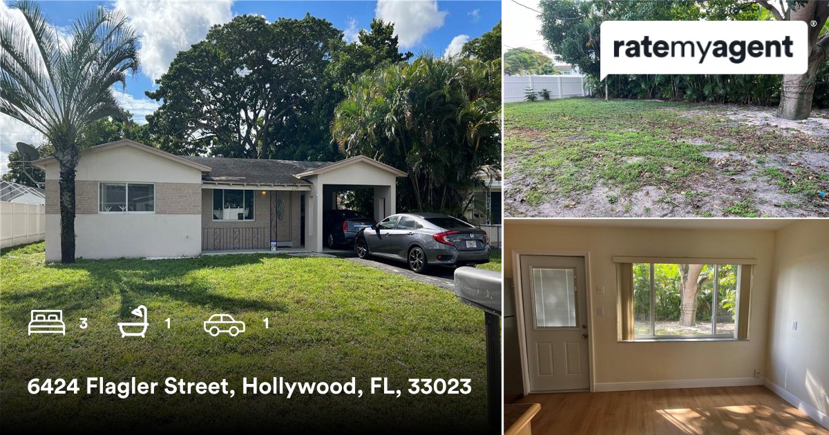 RealtorDAlvarez's tweet photo. 3 🛏 1 🛀 1 🚘
📍 6424 Flagler Street, Hollywood, FL, 33023

My latest sale on #ratemyagent
https://t.co/ZLdkz5vL6j https://t.co/yNYZRkRx64