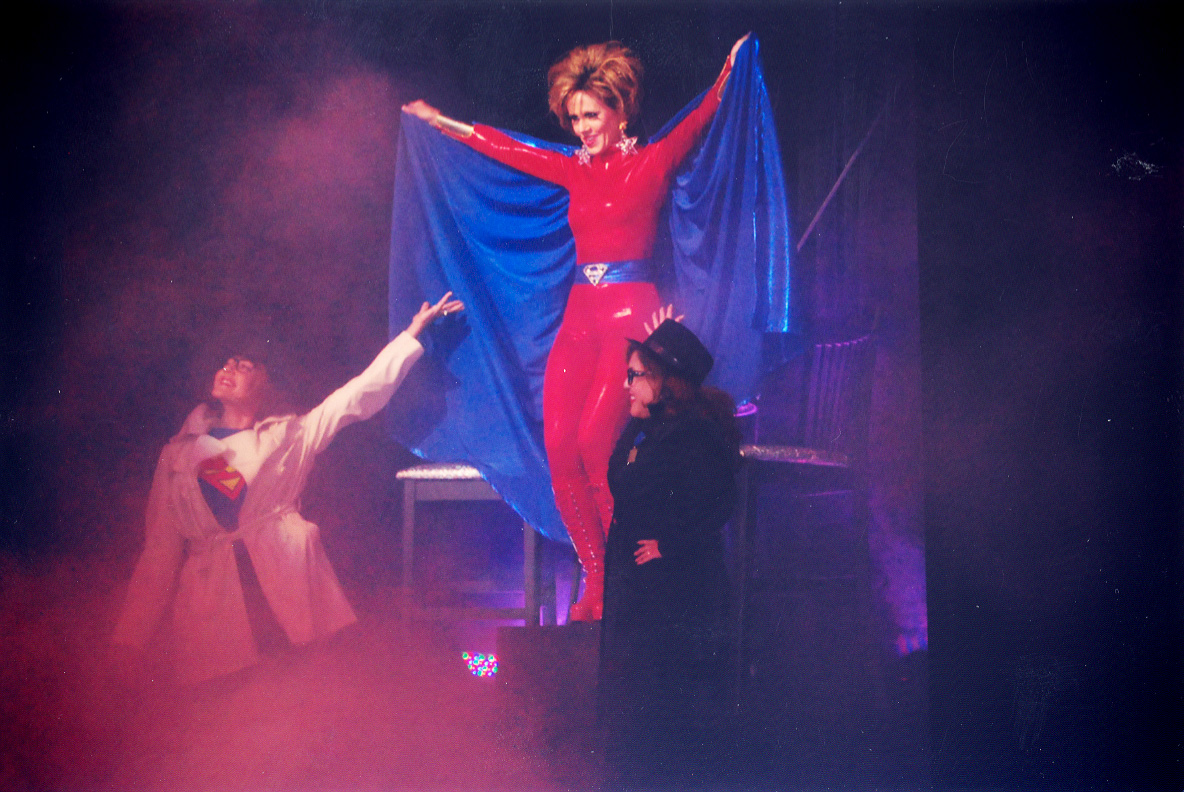 Some pictures from the book. This whole thing started when I took a break from writing a book on anti-gay ballot measures to attend a show of <a href="/Cornyation/">Fiesta Cornyation</a> in San Antonio's annual Fiesta. Opening act was city manager dressed up in skintight body suit, raising $$ for AIDS orgs.