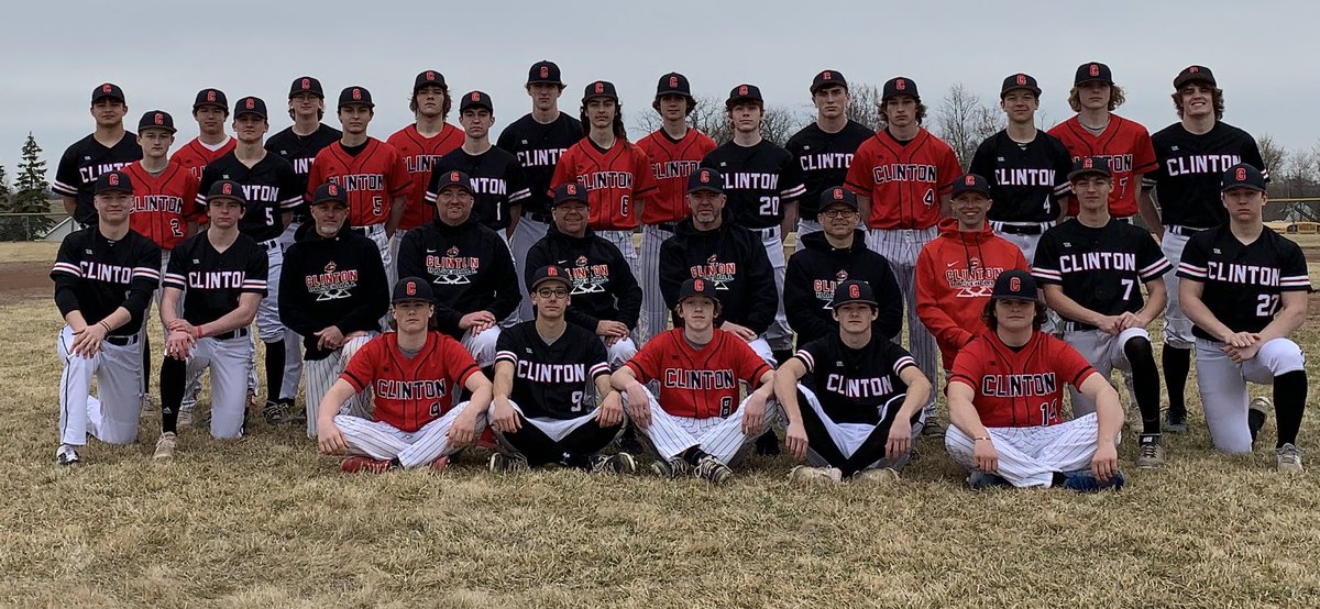 2022 JV and Varsity Baseball Teams ready to get after it !! #GoRed @ClinRedwolves