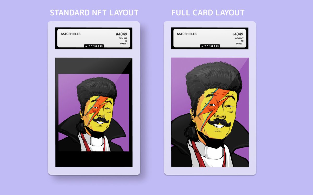 NiftySlabs's tweet photo. This project has always stood out to us because of the poppin' art.  Really happy they're the first collab we've done with $STACKS as well.  Enjoy #Satoshibles! https://t.co/80Sn7pvhuR