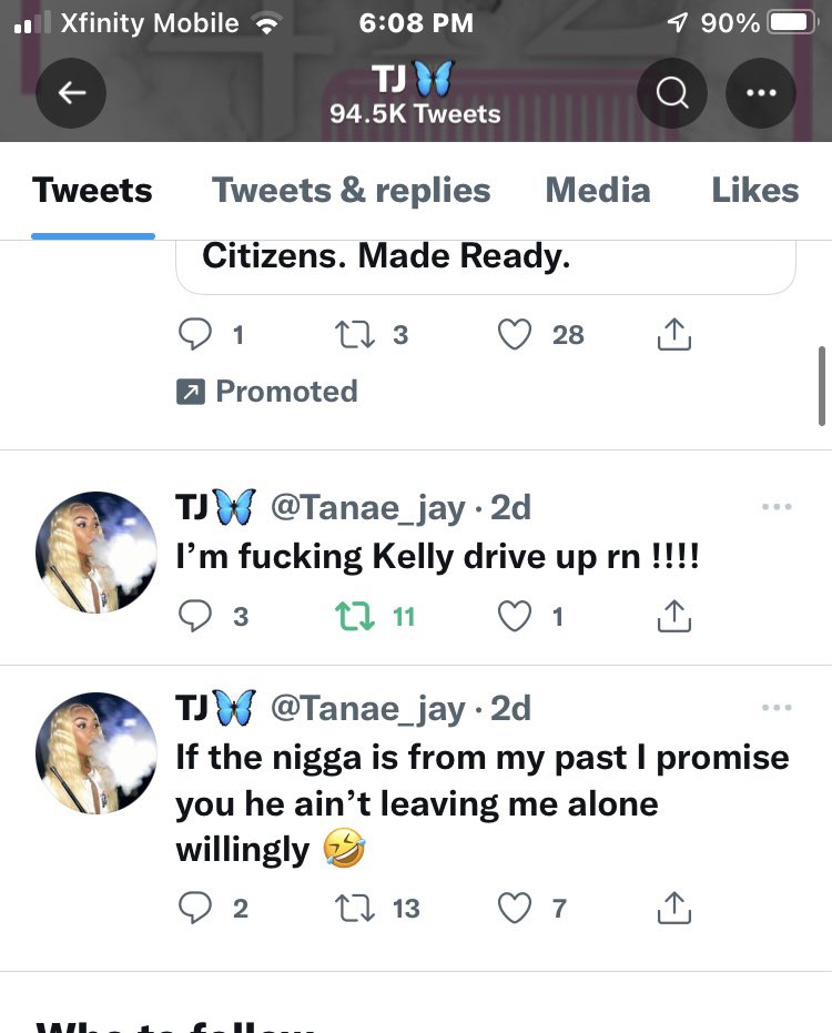 DanMcCaughan's tweet photo. @Tanae_jay Killer Jayana Tanae Webb bragging about Driving Drunk &amp; reckless on Kelly Drive! #Jayana #Tanae #Webb #PSP #Police #Troopers #Killed #DUI https://t.co/wm8rFLDyDr