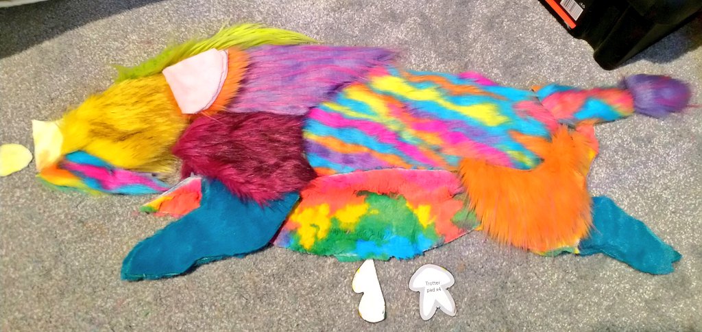 palaeoplushies's tweet photo. Everyone's been so excited about the first rainboar... Time for more sparklehogs! https://t.co/NKO5zHAGkB