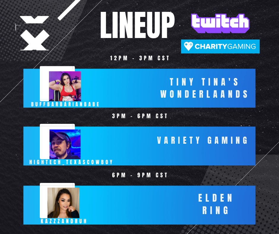 ⭐CHARITY GAMING STREAM⭐
SATURDAY MARCH 26TH
12pm-9pm CST on Twitch

Help us honor the giving spirit of <a href="/FinaleVaan/">olhosve12.eth</a> by raising funds to gift terminally-ill children in hospitals the ability to be kids and game!

100% OF PROCEEDS GO TO KIDS!
➡️ tinyurl.com/Charity-Gaming…

#charity