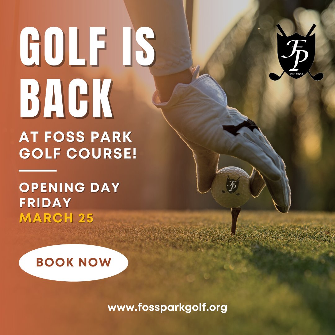 FossParkGC's tweet photo. It's Opening Day at Foss Park Golf Course! Book now: https://t.co/VLltW5w1mk https://t.co/kmpxFnFLxp