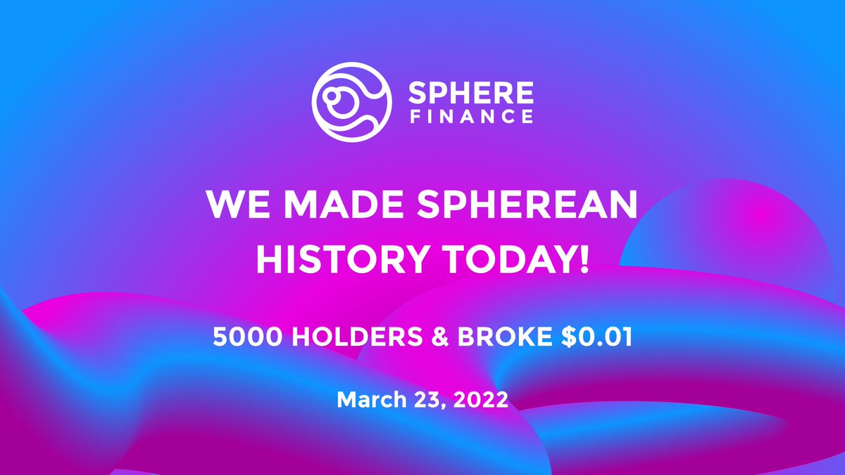 We did it, Sphereans! 🔮❤️

This is only the beginning though! 🔥

To infinity &amp; beyond! 💰💰💰