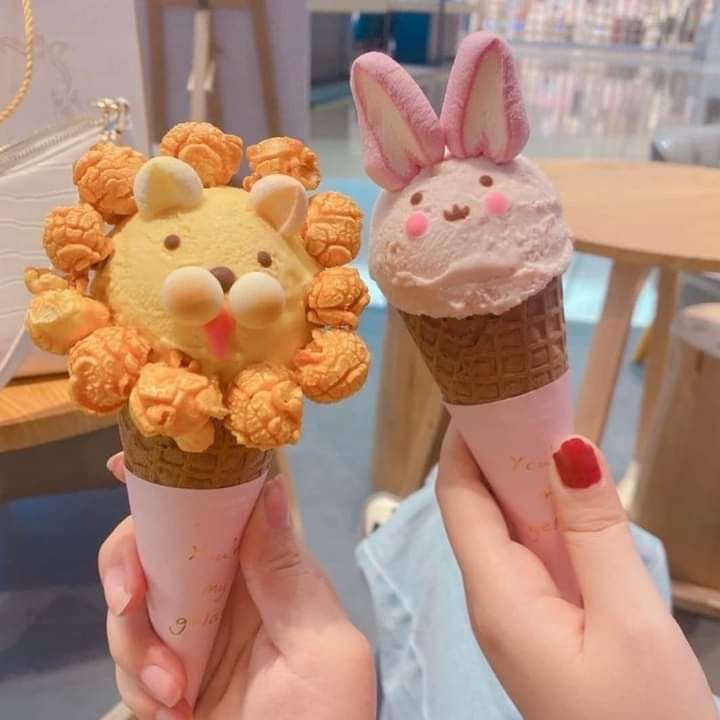 SoftnessDaily's tweet image. animal ice cream cones 🎀