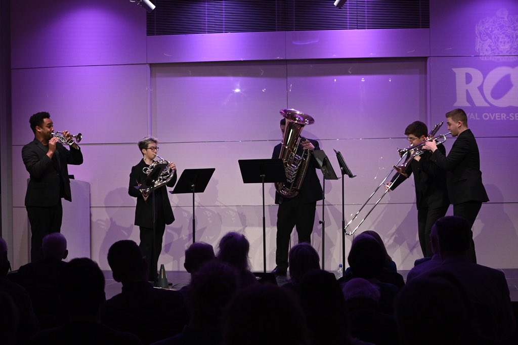 ROSLARTS's tweet image. We have our winners of the Mixed Ensembles section, the brilliant Connaught Brass! Congratulations! #ROSLAMC